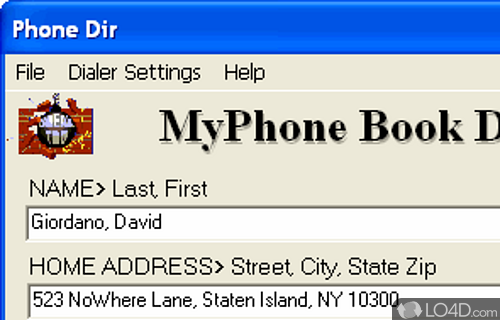 MyPhone Book Dialer Screenshot