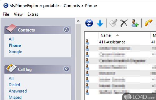 download the new version MyPhoneExplorer 2.1