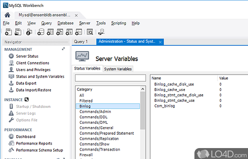 Program to interact easily with MySQL database - Screenshot of MySQL Workbench