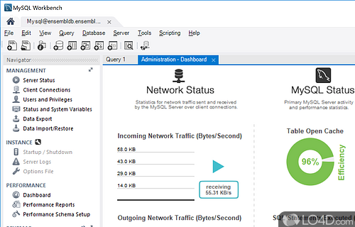 Add database tools to your desktop - Screenshot of MySQL Workbench