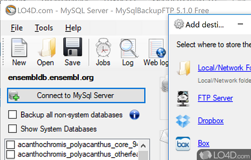 MySQLBackupFTP Screenshot