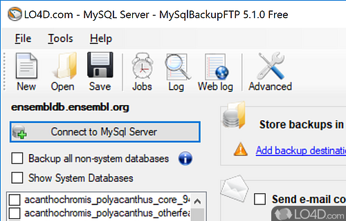 MySQLBackupFTP Screenshot
