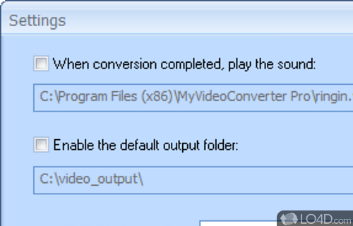 User interface - Screenshot of MyVideoConverter Pro