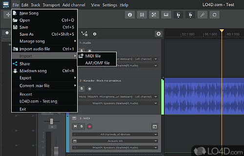 Advanced audio editing - Screenshot of n-Track Studio
