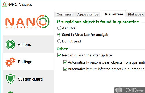 Automatic scanning - Screenshot of NANO Antivirus