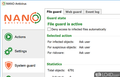 Schedule scans and updates - Screenshot of NANO Antivirus
