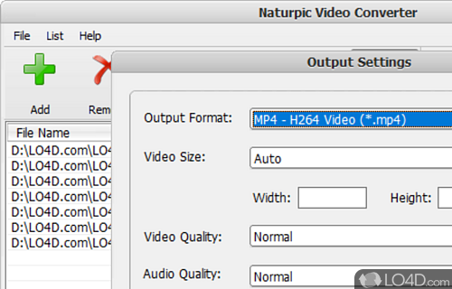 Visual design and file support - Screenshot of Naturpic Video Converter