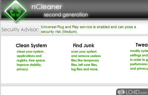 Screenshot of nCleaner - System cleaner to and optimize system