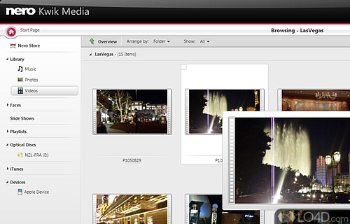 Screenshot of Nero Kwik Media - Free media manager with which you can organize your data