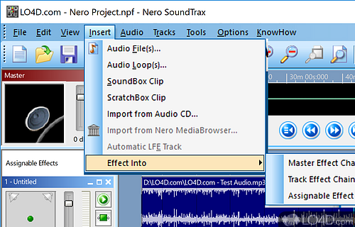 Free Audio Editor - Screenshot of Nero SoundTrax