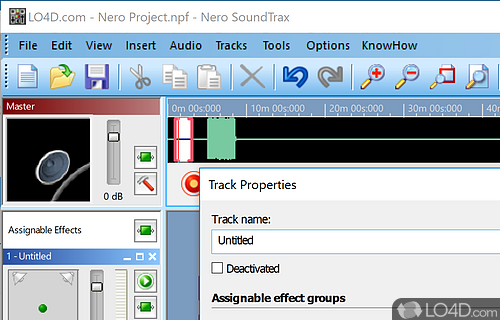 User interface - Screenshot of Nero SoundTrax