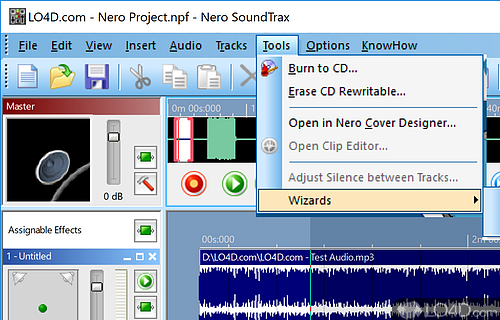 Nero SoundTrax screenshot