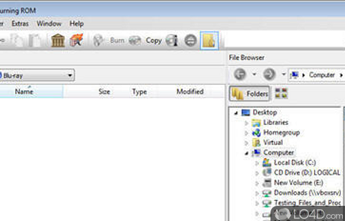 Screenshot of Nero - Create DVD or CD with data