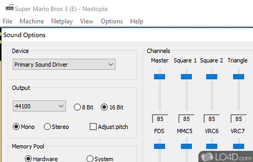 Configure keys and connect external controllers - Screenshot of Nestopia