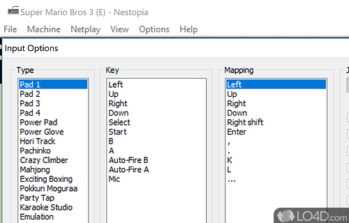 User interface - Screenshot of Nestopia