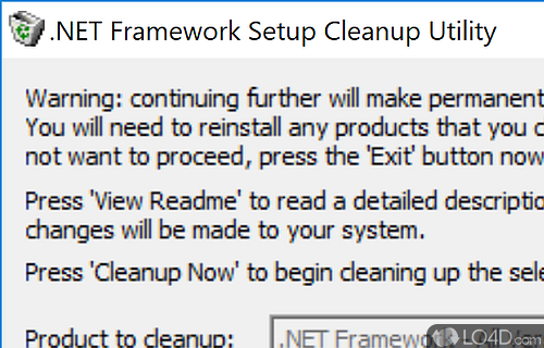 NET Framework Cleanup Tool Screenshot