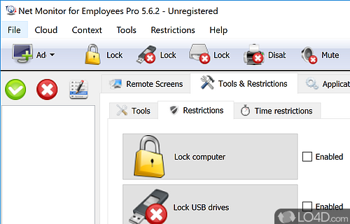 Add a passkey protection and save recordings to AVI - Screenshot of Net Monitor for Employees Professional