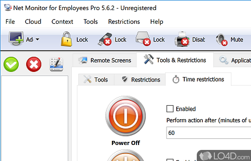 Actions you can take or schedule - Screenshot of Net Monitor for Employees Professional