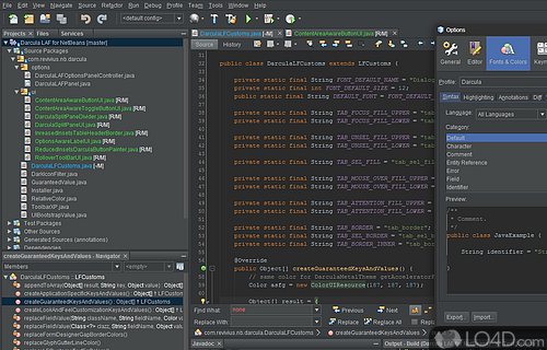 Screenshot of NetBeans IDE - Simple interface, yet demanding app