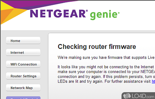 Wide-ranging distribution support - Screenshot of NETGEAR Genie