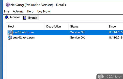 Non-obtrusive app which can monitor any network device on the Internet - Screenshot of NetGong