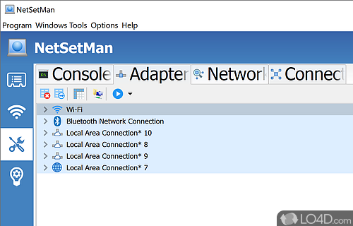 Create up to six network profiles - Screenshot of NetSetMan