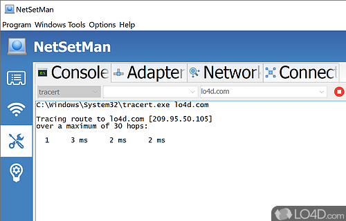 Efficient networks setting manager - Screenshot of NetSetMan
