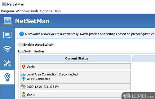 Manage all your network settings for Windows PC at a glance - Screenshot of NetSetMan