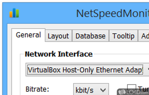 Simplistic interface - Screenshot of NetSpeedMonitor