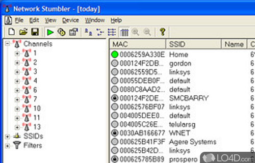 NetStumbler Screenshot