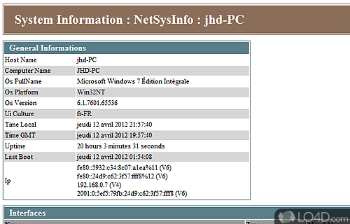 NetSysInfo Screenshot