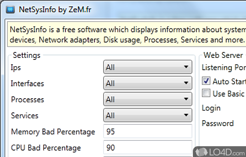 Screenshot of NetSysInfo - Small utility that displays system info