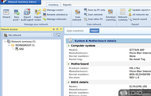 Html, csv, xml - Screenshot of Network Inventory Advisor