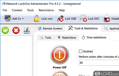 Lets you access remote systems naturally - Screenshot of Network LookOut Administrator Pro