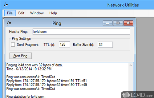 Screenshot of Network Utilities - Quickly view information regarding IP address