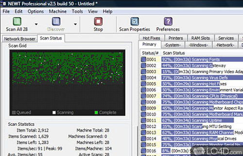 Screenshot of NEWT Professional - Network inventory scanner specially designed for users who want to browse the network