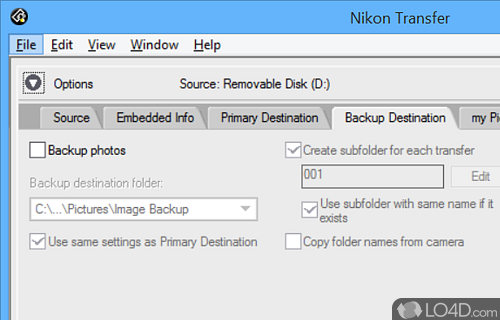 Nikon Transfer screenshot