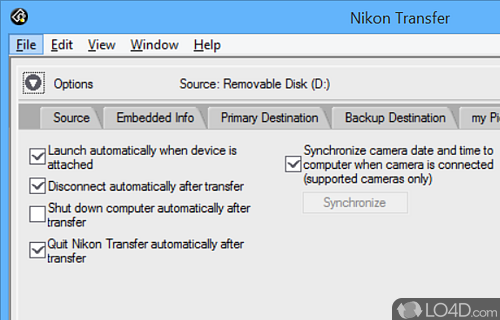 Nikon Transfer screenshot