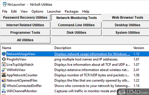 Allow you to run applications with your preferred parameters - Screenshot of NirLauncher