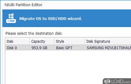 Modifying disk partition - Screenshot of NIUBI Partition Editor