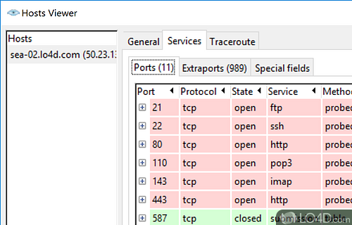 Zenmap - Screenshot of Nmap for Windows