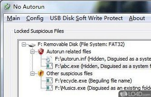 Screenshot of No Autorun - Make sure no malware or other threat from USB memory cards get into system by preventing the autorun function