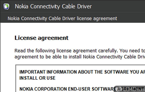 Nokia Connectivity USB Driver Screenshot