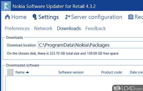 Update the firmware - Screenshot of Nokia Software Updater
