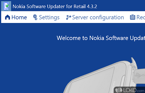 Connect your mobile phone to access the features - Screenshot of Nokia Software Updater