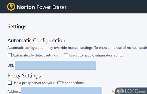 Create a system restore point and view log details - Screenshot of Norton Power Eraser