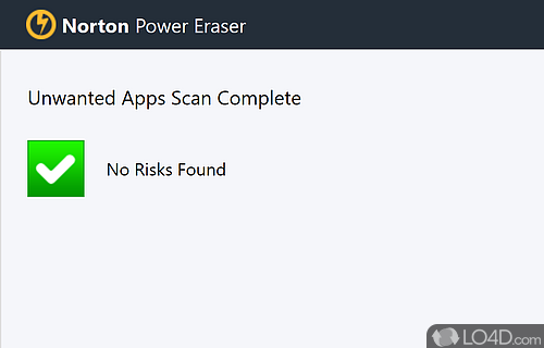 Configure program settings - Screenshot of Norton Power Eraser