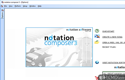 Screenshot of Notation Composer - Feature-packed software solution to easily create music with the look