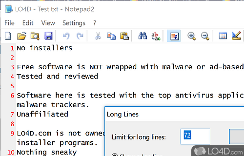 Notepad2 screenshot