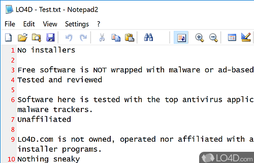 Notepad2 Screenshot